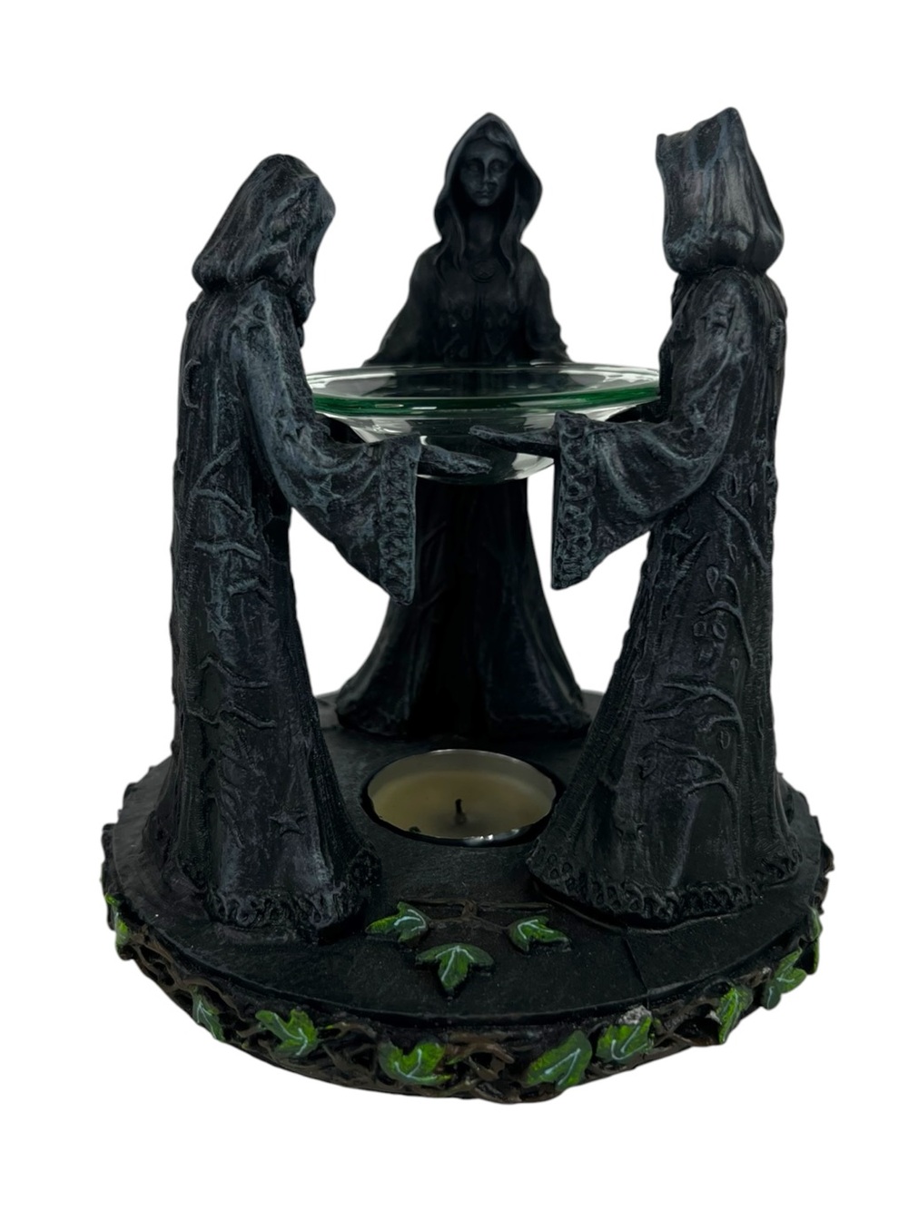 Triple Goddess Maiden Mother Crone Oil Burner Wax Melt Warmer Gothic Wiccan